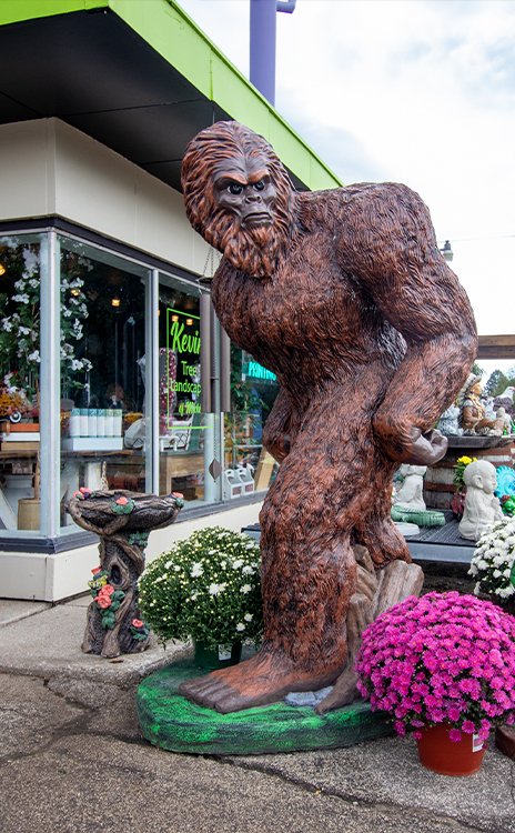 Big Foot outside Greene Town Market